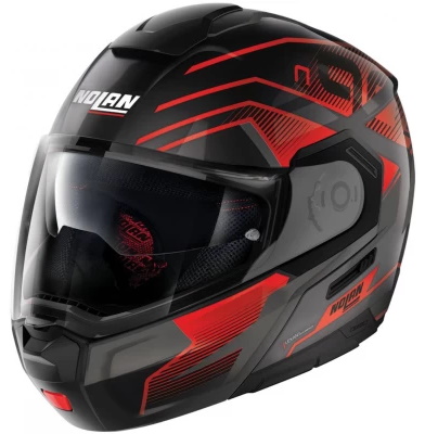 Шлем модуляр Nolan N90-3 Comeback N-Com 044 Metal Black