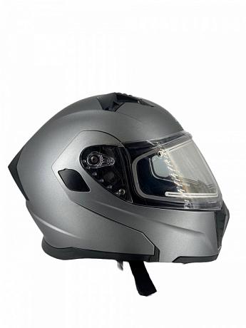 Шлем снегоходный с электрическим подогревом AiM JK906 Grey Mat XS