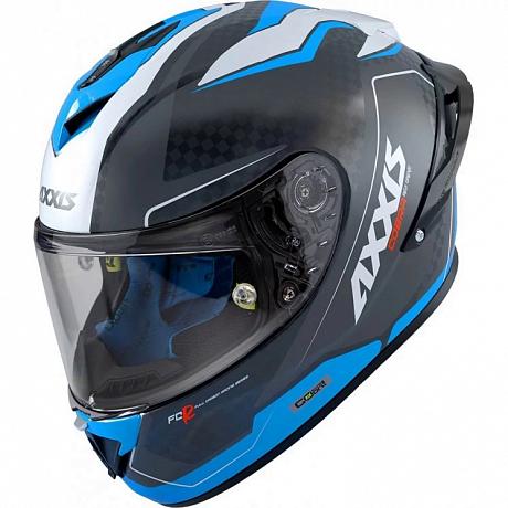 Шлем интеграл AXXIS FF104C Cobra Rage карбоновый синий S