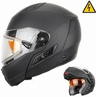 Снегоходный шлем модуляр с электростеклом XTR Mode1 черный матовый