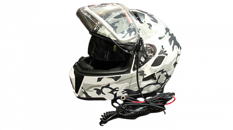 Шлем снегоходный с электрическим подогревом AiM JK906 Camouflage XS