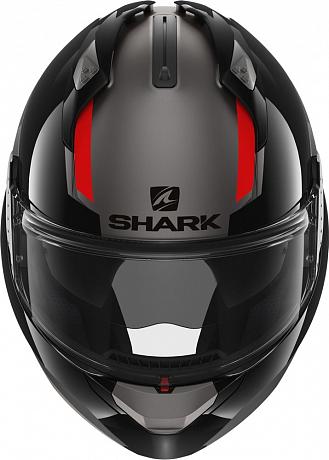 Шлем модуляр Shark Evo-GT Sean Mat черно-красный