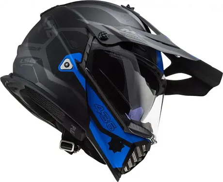 Шлем LS2 MX436 Pioneer Evo Cobra Черно-синий