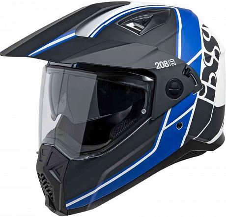 Шлем IXS 208 2.0 IXS Черно-белый, синий S