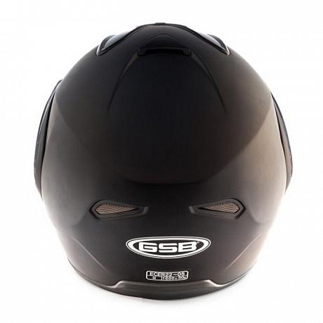 Шлем модуляр с солнцезащитными очками GSB G-339 Black Matt XS