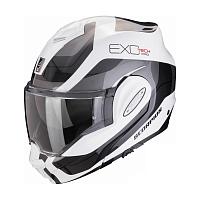 Мотошлем Scorpion Exo Exo-tech Evo Pro Commuta Белый/Серебристый/Черный