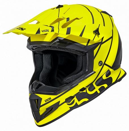 Кроссовый шлем IXS361 2.2 IXS Жёлто-черный матовый S