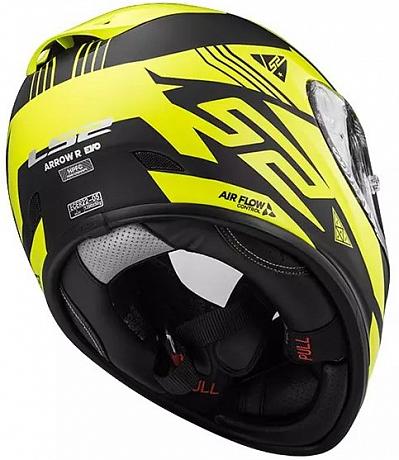 Шлем FF323 Arrow R Evo Neon LS2 Черно-желтый
