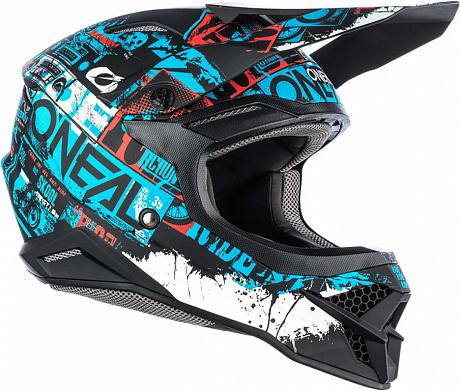Кроссовый шлем Oneal 3Series Ride, сине-черный