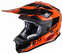 Кроссовый шлем JUST1 J32 детский, оранж-черн глянц