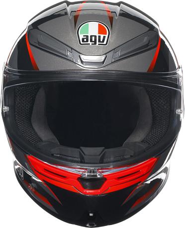 Мотошлем AGV K-6 S Slashcut Black/grey/red M