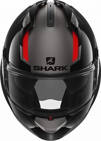 Шлем модуляр Shark Evo-GT Sean Mat черно-красный