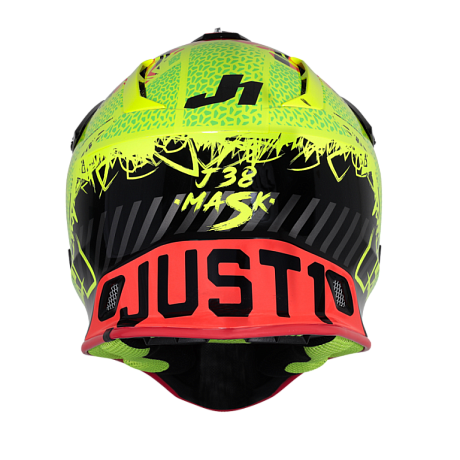 Кроссовый шлем JUST1 J38 Mask желтый/красный/черный