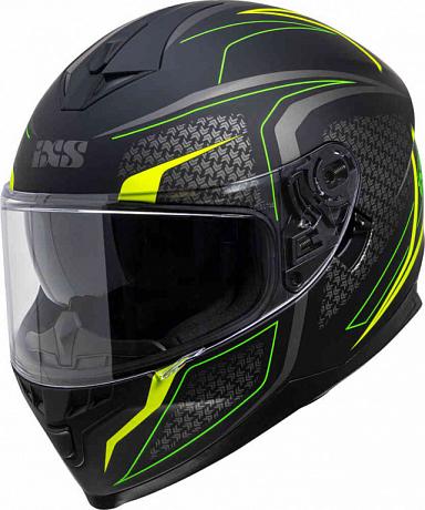 Шлем интеграл IXS HX 1100 2.4 Черный/Матовый/Желтый M