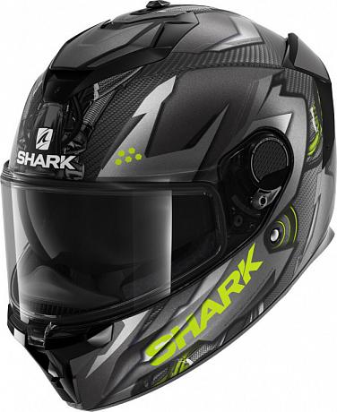 Мотошлем интеграл Shark Spartan Gt Carbon Urikan Mat Black/Grey S