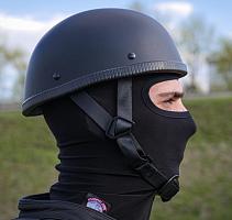 Мотоциклетный шлем Каска в ретро стиле, Черный Матовый