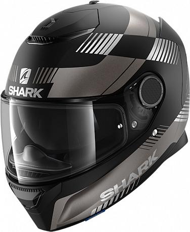 Мотошлем Shark Spartan 1.2 Strad, Черный/Серый XS