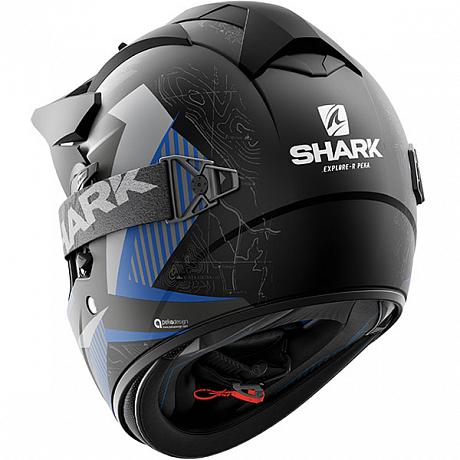 Шлем интеграл Shark Explore-R Peka black-blue