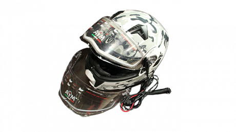 Шлем снегоходный с электрическим подогревом AiM JK906 Camouflage XS