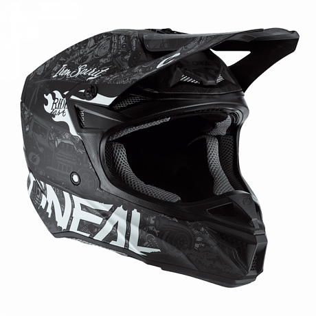 Кроссовый шлем Oneal 5Series Polyacrylite HR черно-белый